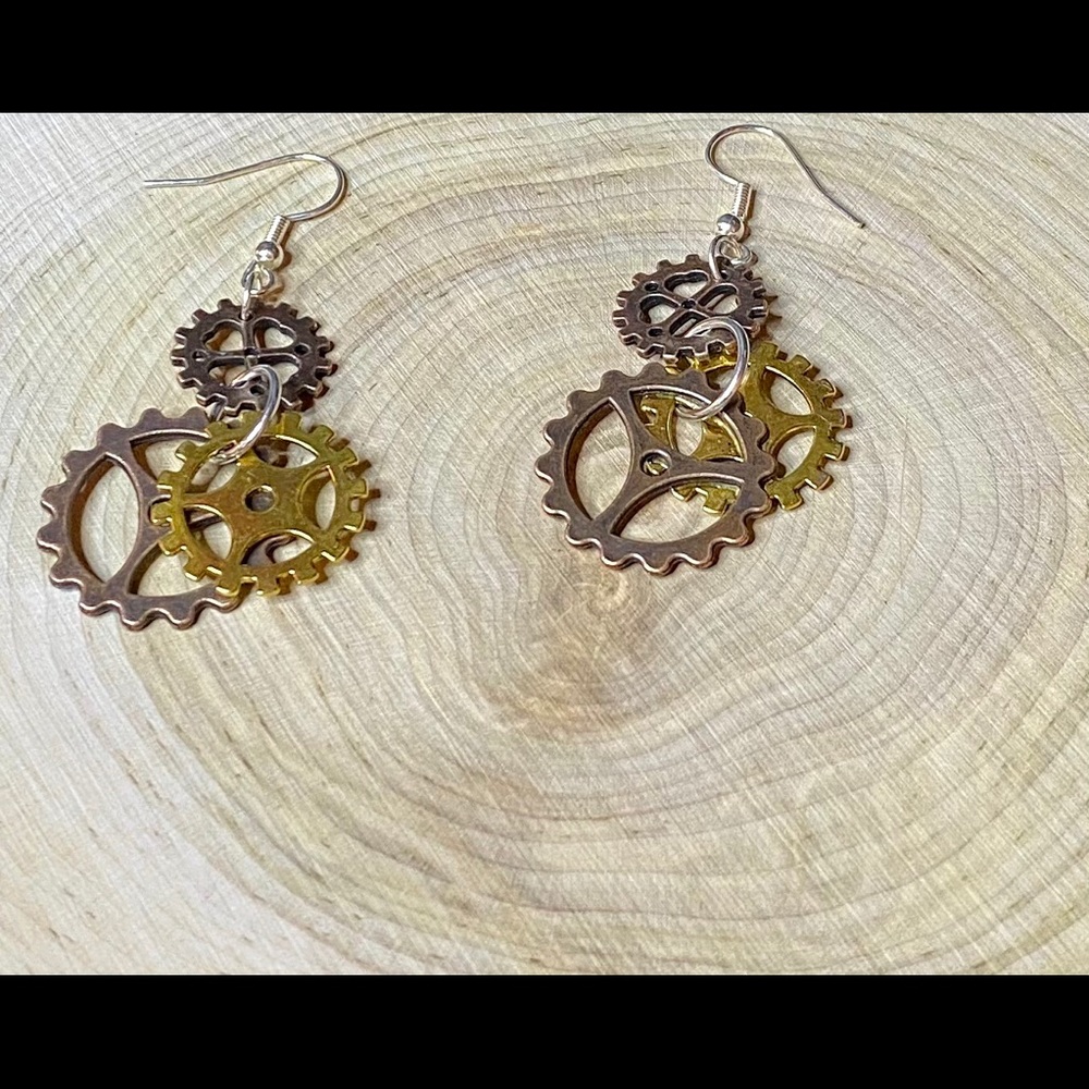 Steampunk Inspired, Handmade Earrings